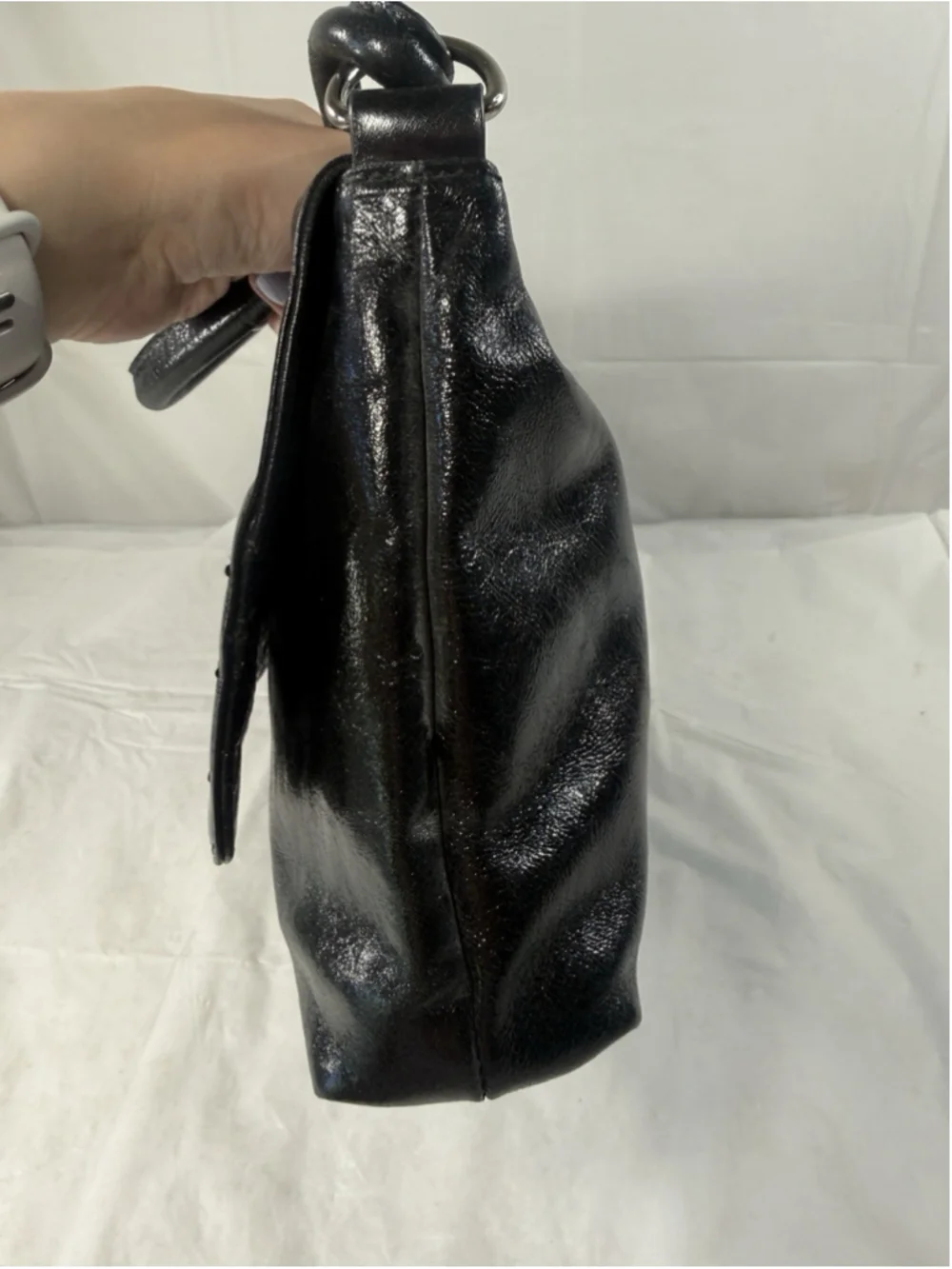 Donald J Pliner Black Leather Bag Purse